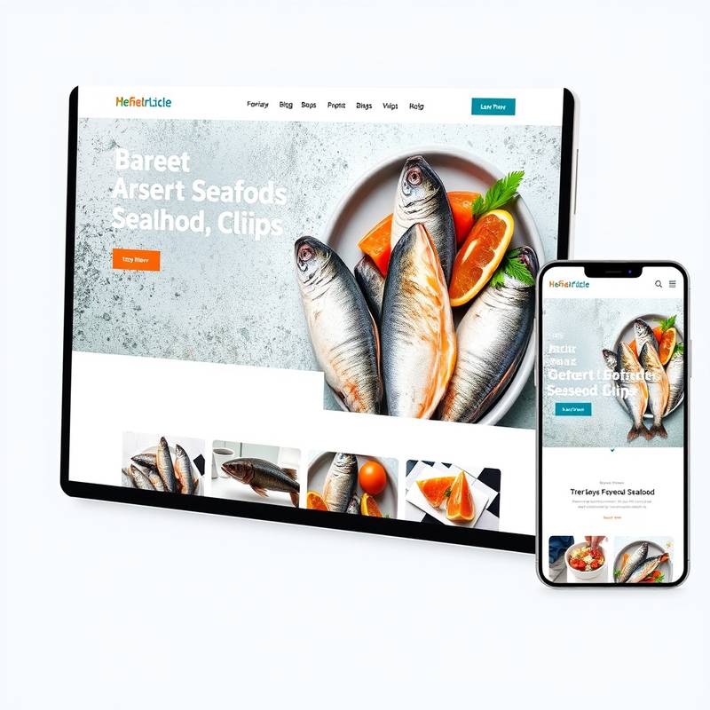 A modern and responsive website for 'Oceanic Seafood', featuring high-quality images of fresh seafood and easy navigation.