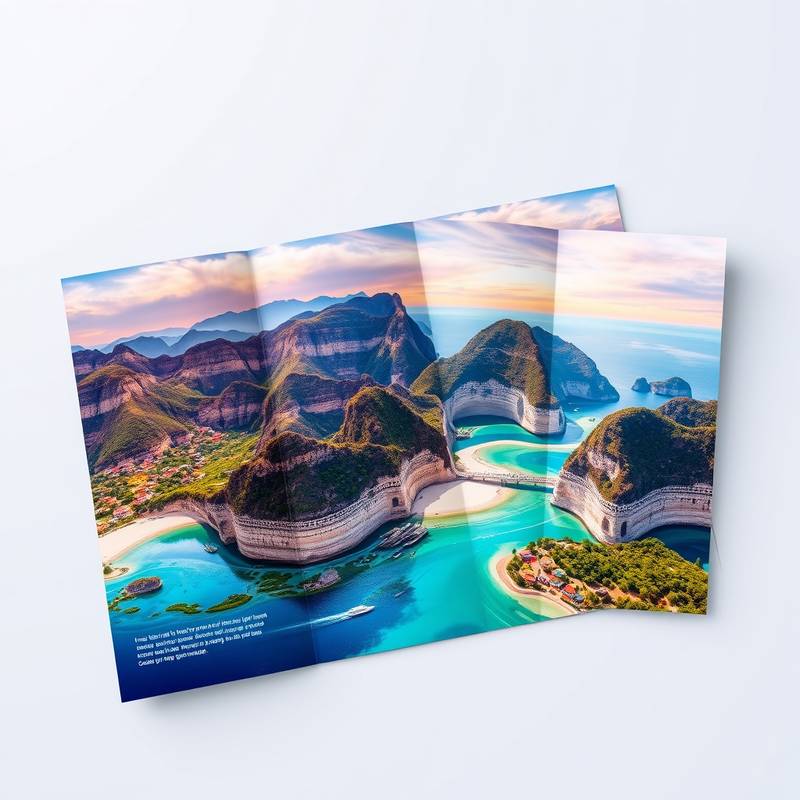 Eye-catching brochure design for Cosmic Travel, showcasing exotic travel destinations with vivid imagery and compelling copy.