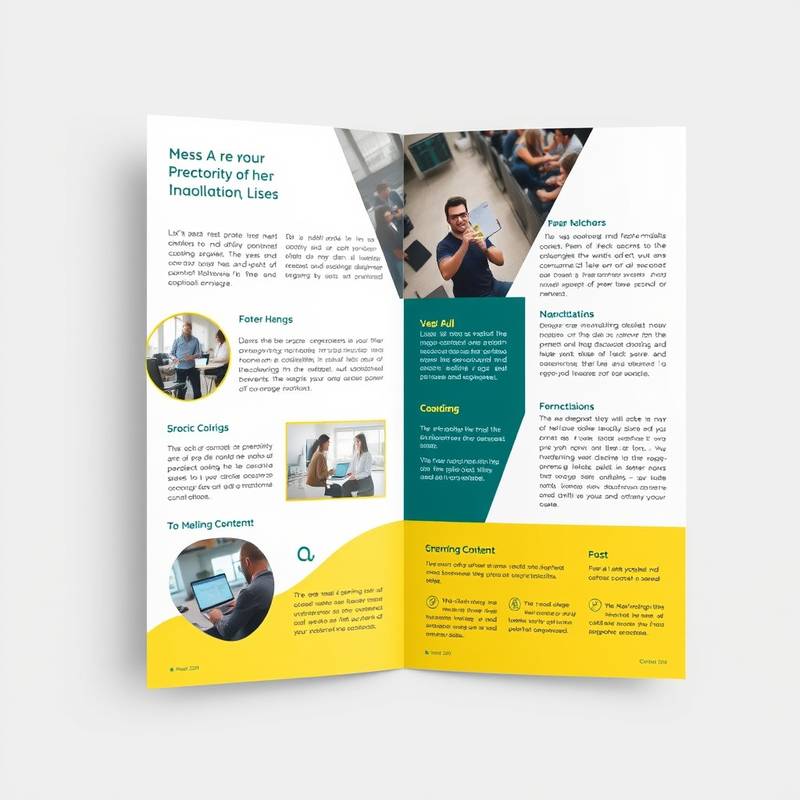 Professional brochure design for 'GlobalTech Solutions', featuring a clean layout, informative graphics, and compelling content.